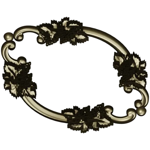 Grapevine Ornamental Oval - STL 3D Model for CNC