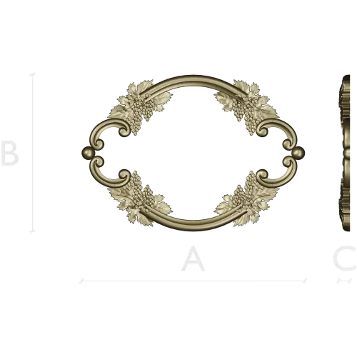 Grapevine Ornamental Oval - STL 3D Model for CNC