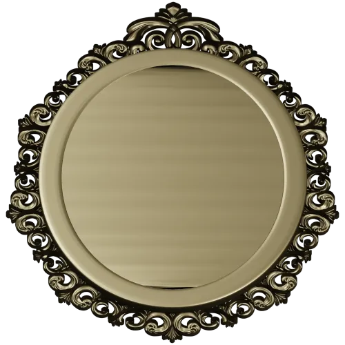 Rococo oval frame stl model for CNC carving