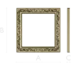 Regal Acanthus Square Frame - STL 3D model for CNC milling