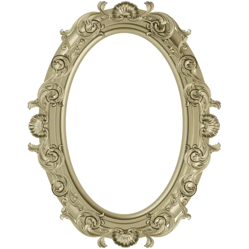 Ornate Oval Frame 3D STL for CNC Milling