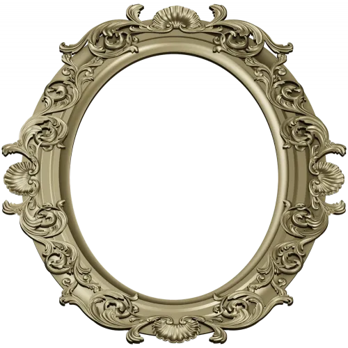 Ornate Oval Frame 3D STL for CNC Milling