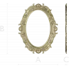 Ornate Oval Frame 3D STL for CNC Milling