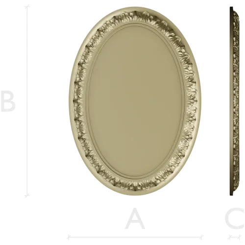 Ornate Oval Frame STL for CNC