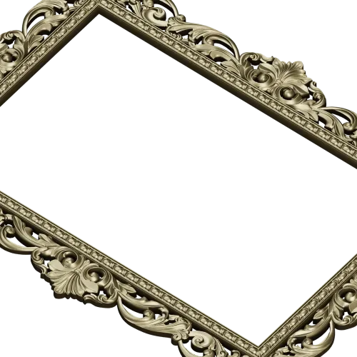 Барочная резная рамка STL для ЧПУ - готовая 3D модель