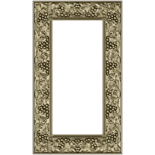 Grapevine Relief Decorative Frame STL for CNC