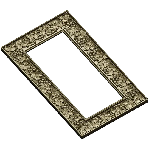 Grapevine Relief Decorative Frame STL for CNC