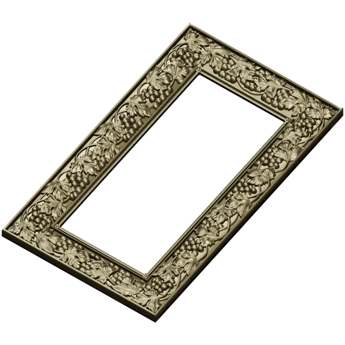 Grapevine Relief Decorative Frame STL for CNC