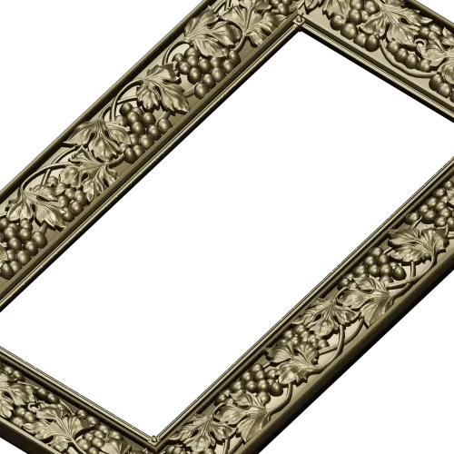 Grapevine Relief Decorative Frame STL for CNC