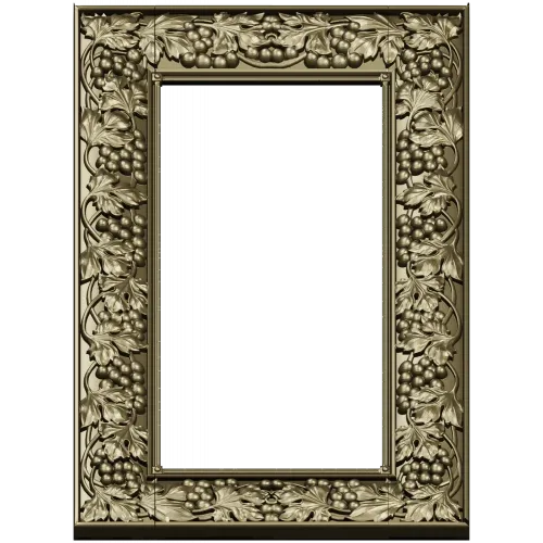 Grapevine Relief Decorative Frame STL for CNC