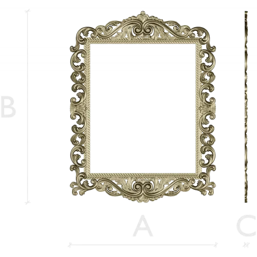 Baroque Acanthus Frame STL for CNC Milling