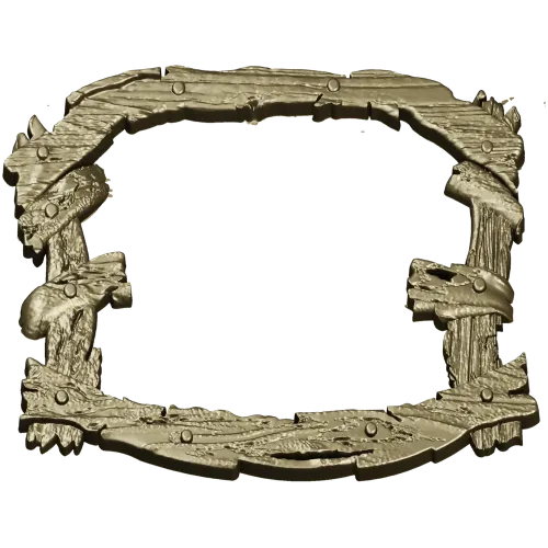 Rustic Bark Plank Decorative Frame STL