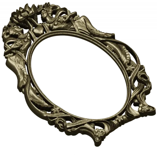 Ornate Rococo Oval Frame STL for CNC