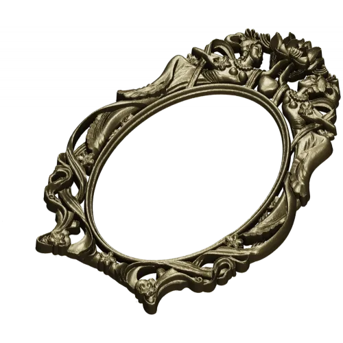 Ornate Rococo Oval Frame STL for CNC