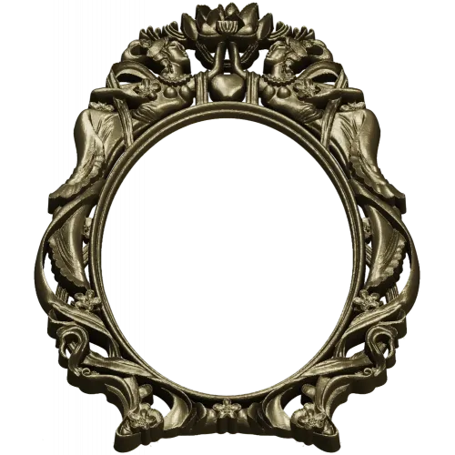 Ornate Rococo Oval Frame STL for CNC