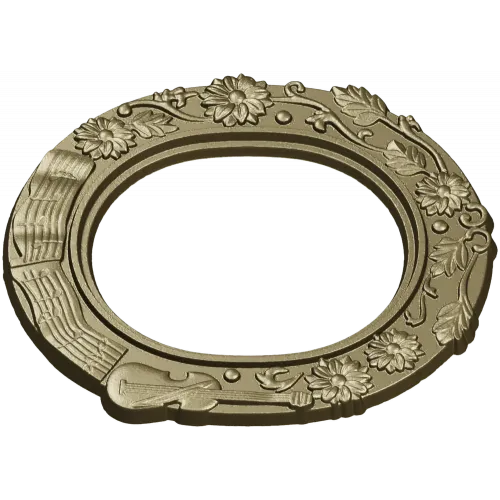 Овальная рамка с музыкальным декором - STL модель для ЧПУ