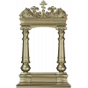 Киотная рамка с крестом и растительным картушем - 3D STL для ЧПУ
