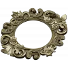 Baroque Floral Round Frame - STL 3D Model for CNC Routers