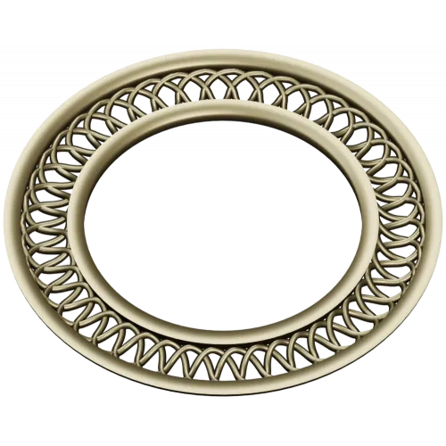 Intricate Interlaced Round Frame STL for CNC
