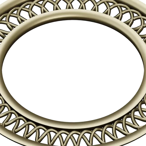 Intricate Interlaced Round Frame STL for CNC
