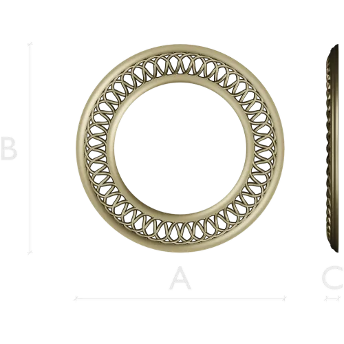 Intricate Interlaced Round Frame STL for CNC