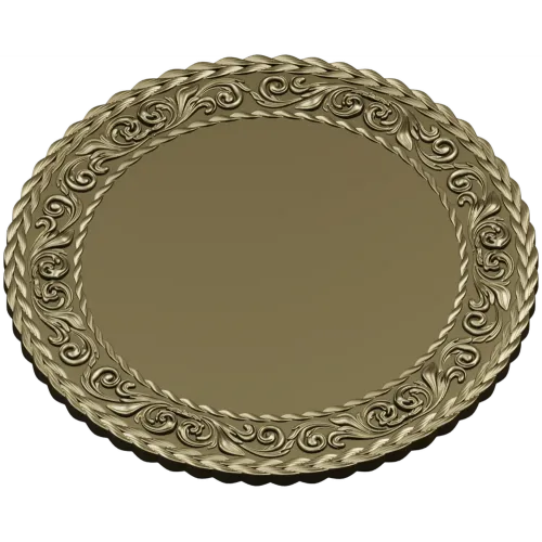 Ornate Round Medallion STL for CNC Routing