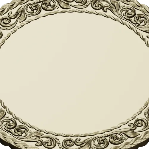 Ornate Round Medallion STL for CNC Routing