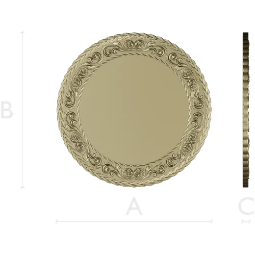 Ornate Round Medallion STL for CNC Routing