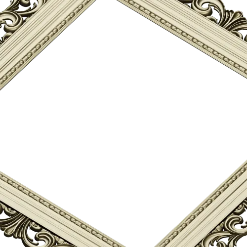 Baroque Square Frame STL - ornate 3D model for CNC carving