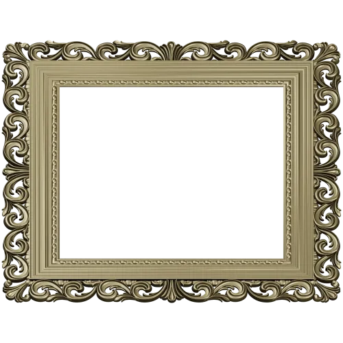 Baroque Square Frame STL - ornate 3D model for CNC carving