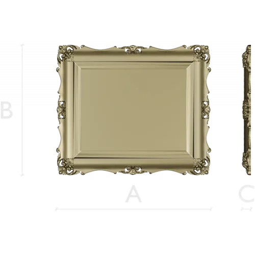 Aurelia Baroque Frame - STL 3D model for CNC milling