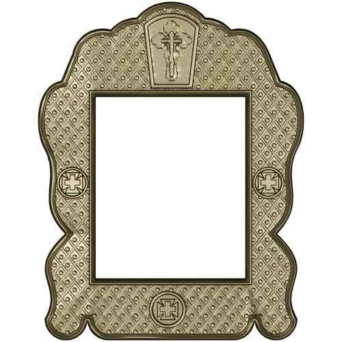 Orthodox Scalloped Frame - STL 3D Model for CNC Carving