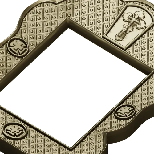 Orthodox Scalloped Frame - STL 3D Model for CNC Carving