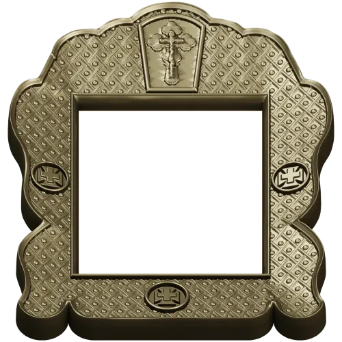 Orthodox Scalloped Frame - STL 3D Model for CNC Carving