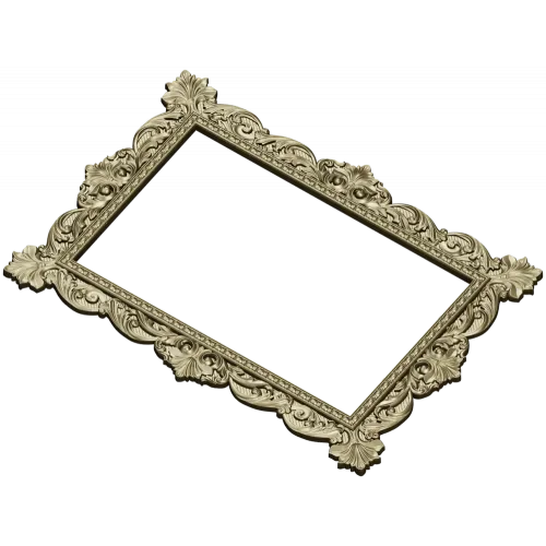 Ornate Baroque Frame STL for CNC