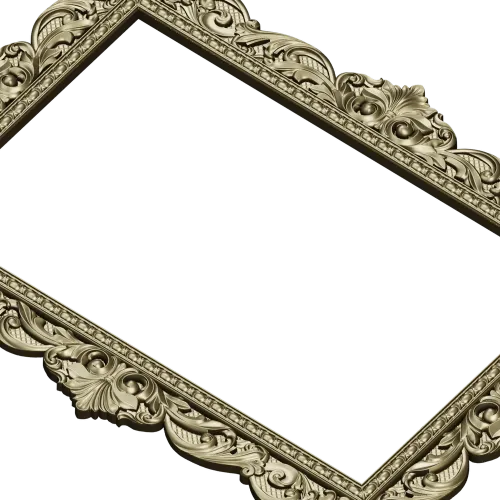 Ornate Baroque Frame STL for CNC