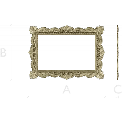 Ornate Baroque Frame STL for CNC