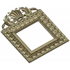Shell Crest Acanthus Frame - STL 3D Model for CNC