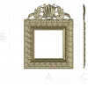 Shell Crest Acanthus Frame - STL 3D Model for CNC