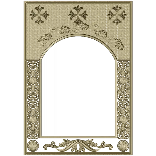 Vinecrest Arched Decorative Frame - STL 3D model for CNC milling