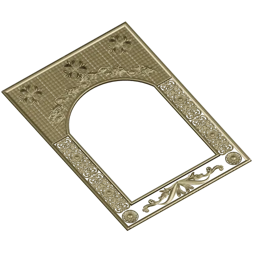 Vinecrest Arched Decorative Frame - STL 3D model for CNC milling