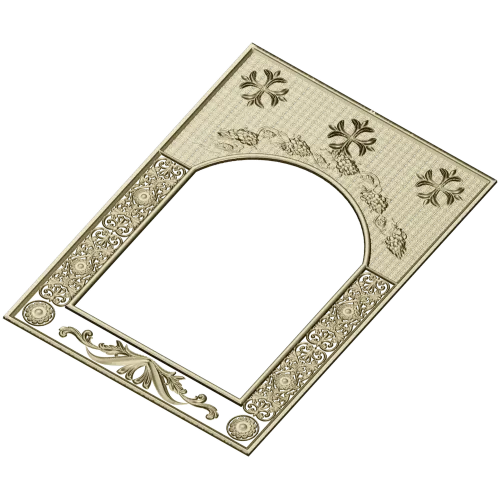 Vinecrest Arched Decorative Frame - STL 3D model for CNC milling