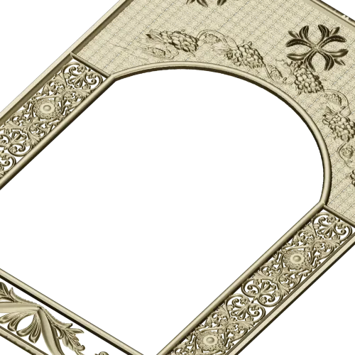 Vinecrest Arched Decorative Frame - STL 3D model for CNC milling