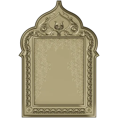 Ornate Trefoil Icon Frame STL for CNC