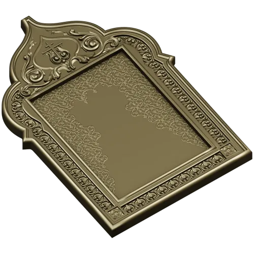 Ornate Trefoil Icon Frame STL for CNC