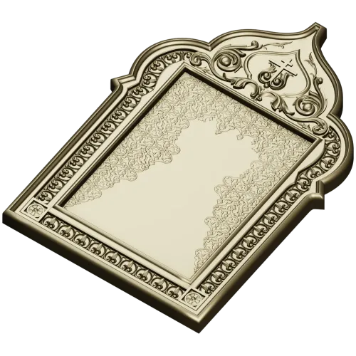 Ornate Trefoil Icon Frame STL for CNC