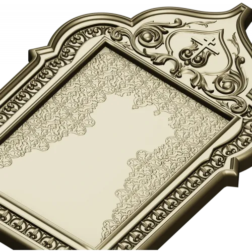 Ornate Trefoil Icon Frame STL for CNC