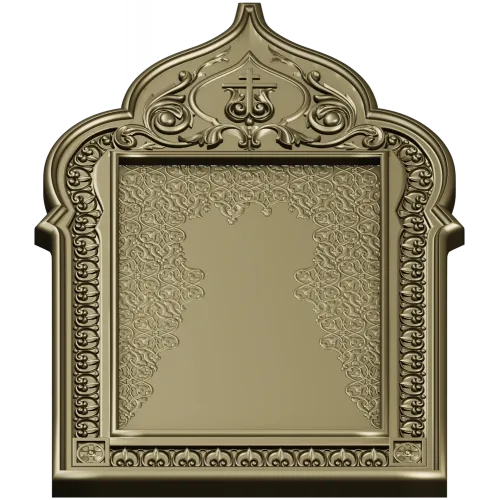 Ornate Trefoil Icon Frame STL for CNC