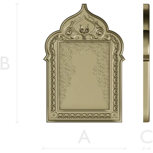 Ornate Trefoil Icon Frame STL for CNC