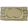 Antler Oval Plaque - high-relief STL model for CNC